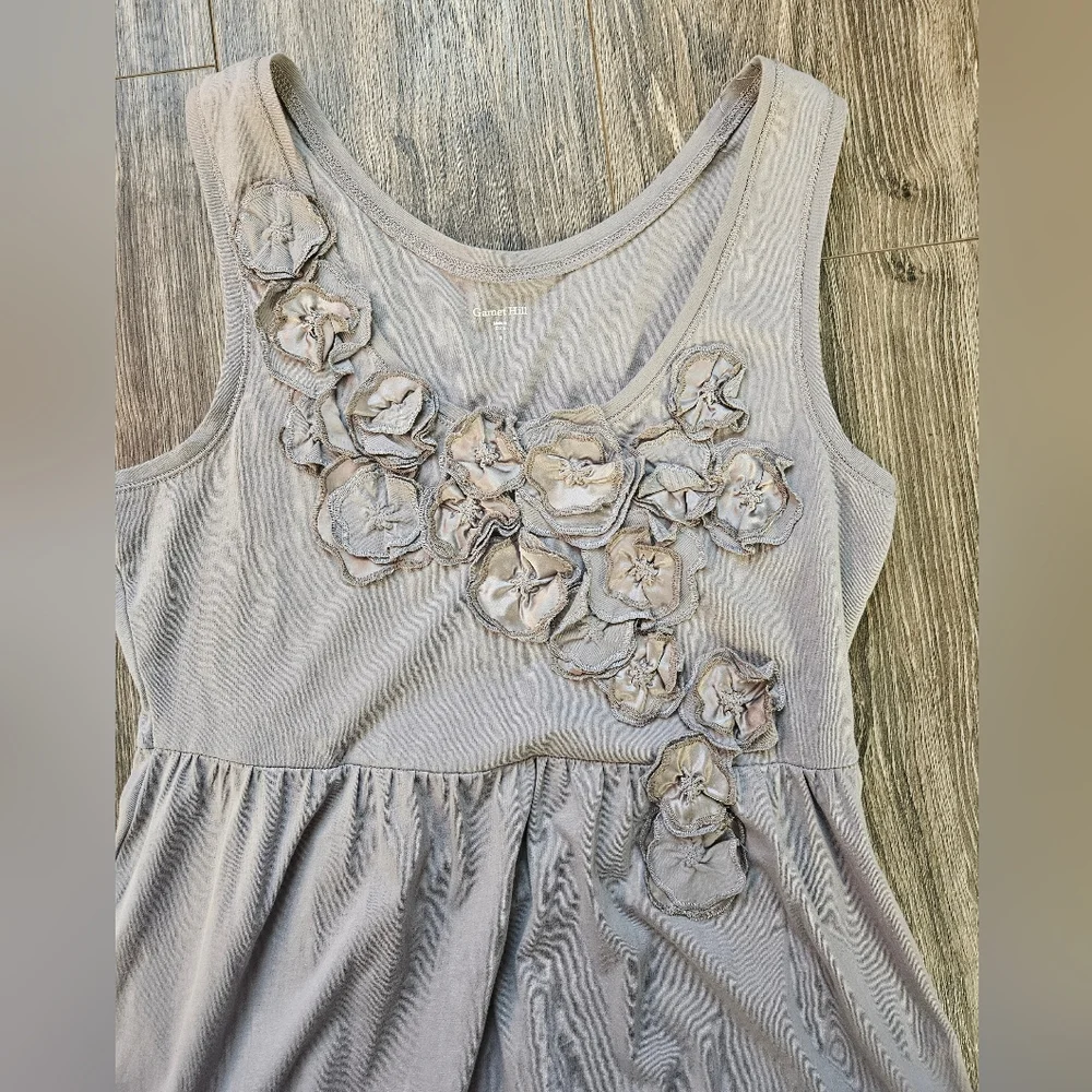Garnet Hill Fit & Flare 100% Cotton Sleeveless Jersey Knit Stretch Lightweight S - Picture 7 of 7